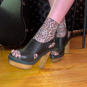 MARNI x H&M leather/wood platforms size 41 *RARE*